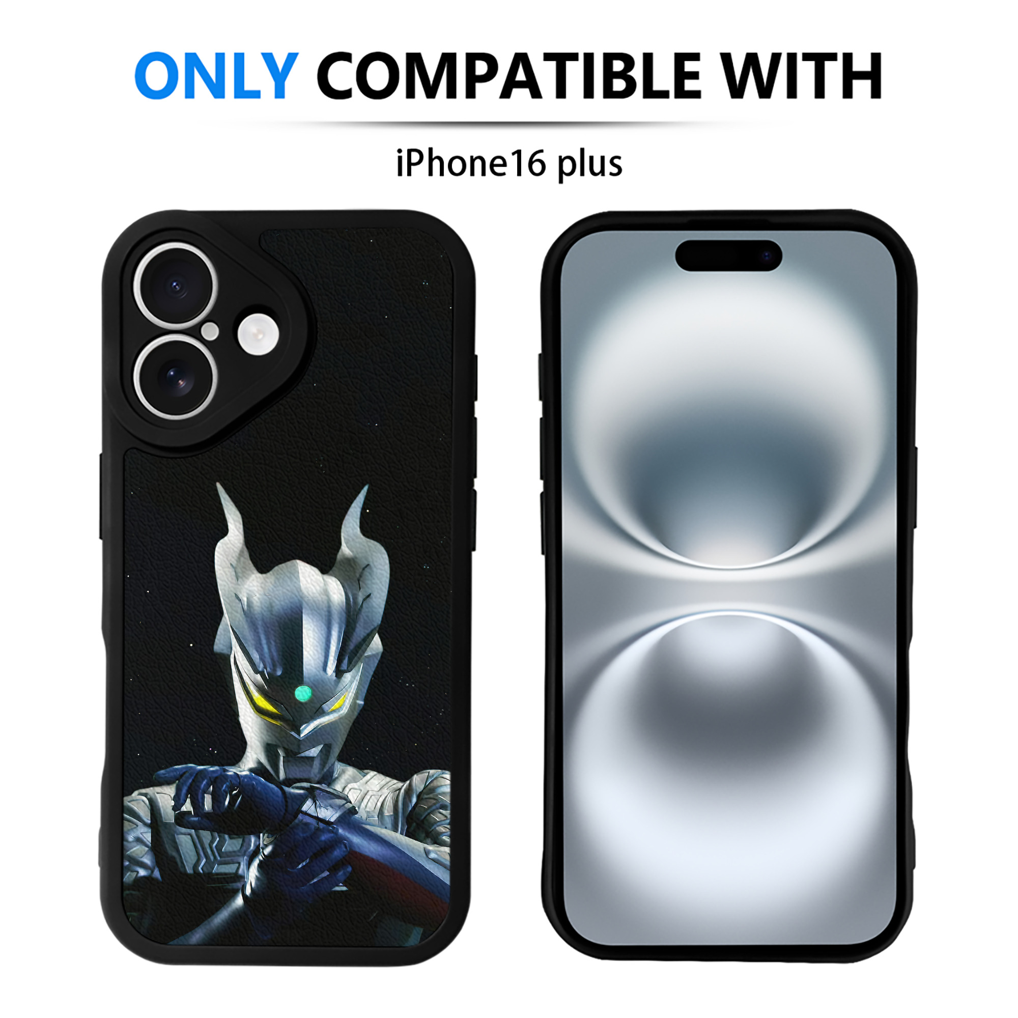 （画像用） ウルトラマン Ultraman 【iPhone 16シリーズ対応】シリコンスマホケース（レザー調） 材質：シリコン